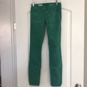 Gap Always Skinny Kelly Green Corduroy Pants